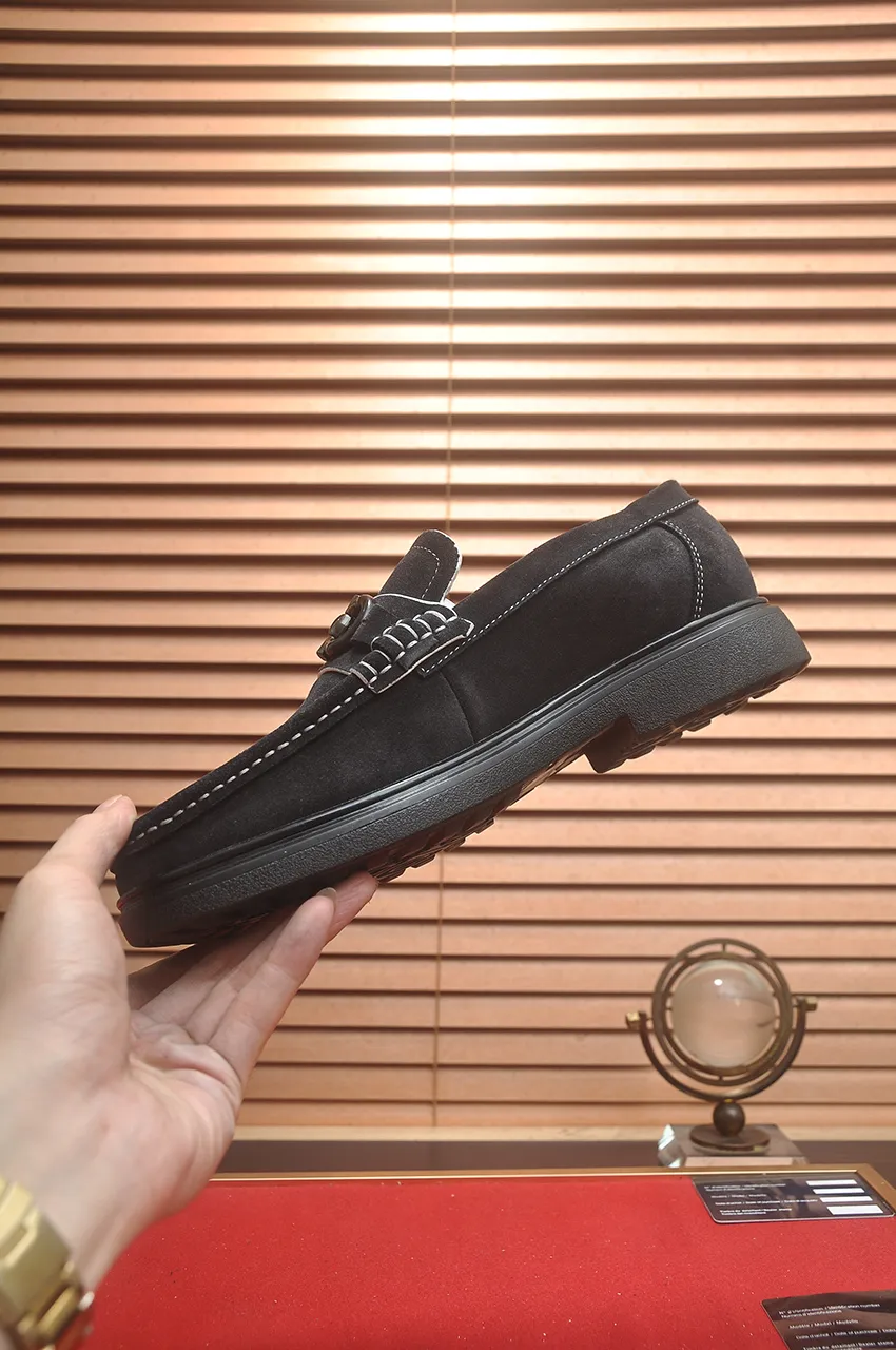 Men's shoes 💰440💶[Ferragamo/Ferragamo] The latest model in the counter. Original imported high-quality cowhide with open sides + imported 🐂 water-dyed cowhide lining + original luxury metal buckle + original combined outsole. No pressure for comparison. 38--45 (45 is custom-made and cannot be returned or exchanged)